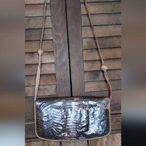Elegant Brown Snakeskin Women's Bag